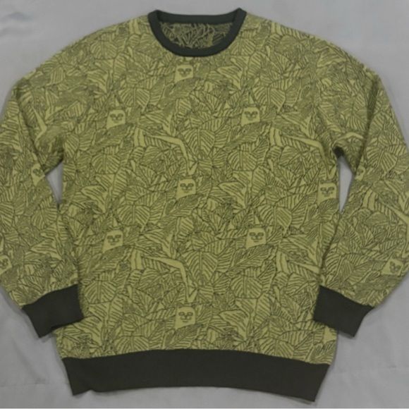 Ripndip Olive Leaf Pattern Crewneck Sweater - Picture 5 of 9